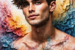 Painting Comes to Life - A Handsome Man comes to life and emerges from canvas.