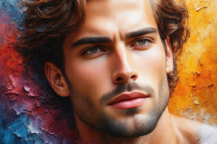 Painting Comes to Life - A Handsome Man comes to life and emerges from canvas.