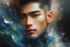 Painting Comes to Life - A Handsome Man comes to life and emerges from canvas.