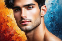 Painting Comes to Life - A Handsome Man comes to life and emerges from canvas.