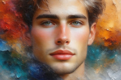 Painting Comes to Life - A Handsome Man comes to life and emerges from canvas.