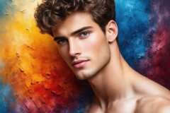 Painting Comes to Life - A Handsome Man comes to life and emerges from canvas.