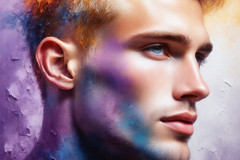 Painting Comes to Life - A Handsome Man comes to life and emerges from canvas.