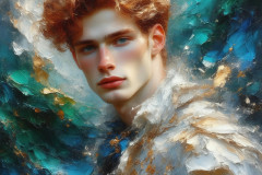 Painting Comes to Life - A Handsome Man comes to life and emerges from canvas.