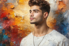 Painting Comes to Life - A Handsome Man comes to life and emerges from canvas.