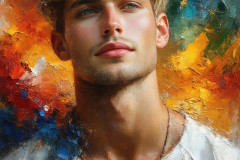 Painting Comes to Life - A Handsome Man comes to life and emerges from canvas.