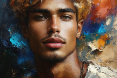 Painting Comes to Life - A Handsome Man comes to life and emerges from canvas.