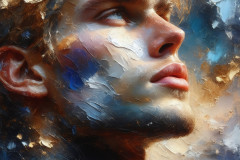 Painting Comes to Life - A Handsome Man comes to life and emerges from canvas.