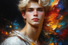 Painting Comes to Life - A Handsome Man comes to life and emerges from canvas.