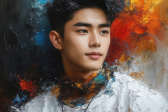 Painting Comes to Life - A Handsome Man comes to life and emerges from canvas.