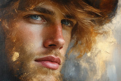 Painting Comes to Life - A Handsome Man comes to life and emerges from canvas.
