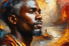 Painting Comes to Life - A Handsome Man comes to life and emerges from canvas.