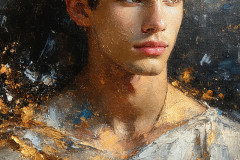 Painting Comes to Life - A Handsome Man comes to life and emerges from canvas.