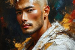 Painting Comes to Life - A Handsome Man comes to life and emerges from canvas.