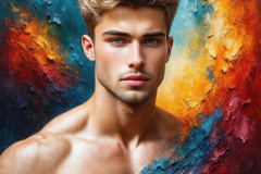 Painting Comes to Life - A Handsome Man comes to life and emerges from canvas.