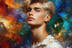 Painting Comes to Life - A Handsome Man comes to life and emerges from canvas.