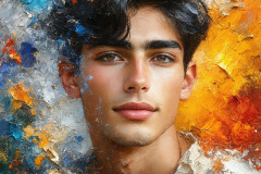 Painting Comes to Life - A Handsome Man comes to life and emerges from canvas.