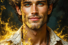 Painting Comes to Life - A Handsome Man comes to life and emerges from canvas.