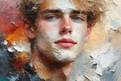 Painting Comes to Life - A Handsome Man comes to life and emerges from canvas.