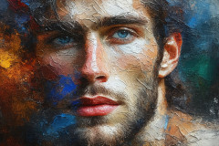 Painting Comes to Life - A Handsome Man comes to life and emerges from canvas.