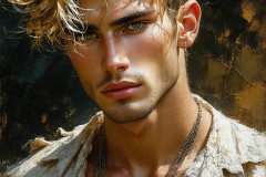 Painting Comes to Life - A Handsome Man comes to life and emerges from canvas.