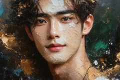 Painting Comes to Life - A Handsome Man comes to life and emerges from canvas.