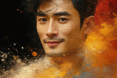 Painting Comes to Life - A Handsome Man comes to life and emerges from canvas.