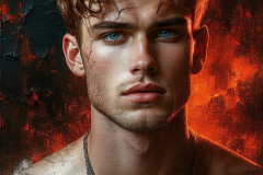 Painting Comes to Life - A Handsome Man comes to life and emerges from canvas.