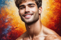 Painting Comes to Life - A Handsome Man comes to life and emerges from canvas.