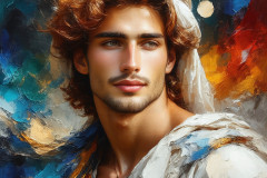Painting Comes to Life - A Handsome Man comes to life and emerges from canvas.