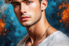 Painting Comes to Life - A Handsome Man comes to life and emerges from canvas.