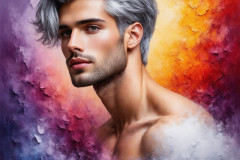 Painting Comes to Life - A Handsome Man comes to life and emerges from canvas.