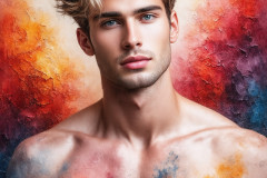 Painting Comes to Life - A Handsome Man comes to life and emerges from canvas.