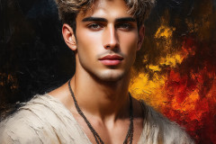 Painting Comes to Life - A Handsome Man comes to life and emerges from canvas.