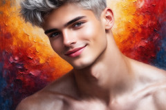 Painting Comes to Life - A Handsome Man comes to life and emerges from canvas.