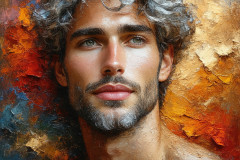 Painting Comes to Life - A Handsome Man comes to life and emerges from canvas.