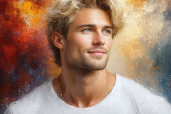 Painting Comes to Life - A Handsome Man comes to life and emerges from canvas.