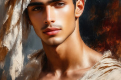 Painting Comes to Life - A Handsome Man comes to life and emerges from canvas.