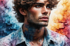 Painting Comes to Life - A Handsome Man comes to life and emerges from canvas.