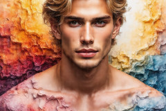 Painting Comes to Life - A Handsome Man comes to life and emerges from canvas.