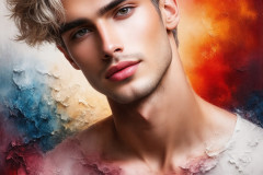 Painting Comes to Life - A Handsome Man comes to life and emerges from canvas.