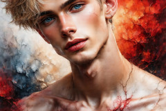 Painting Comes to Life - A Handsome Man comes to life and emerges from canvas.