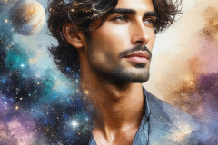 Painting Comes to Life - A Handsome Man comes to life and emerges from canvas.