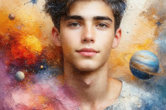 Painting Comes to Life - A Handsome Man comes to life and emerges from canvas.