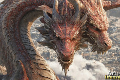 The Dragon God Bahamut Dominates the Sky, Passing Devine Judgment