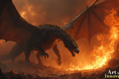 Majestic Dragons,shimmering in the moonlight.