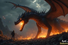 Majestic Dragons,shimmering in the moonlight.