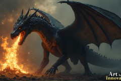 Majestic Dragons,shimmering in the moonlight.