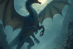 Majestic Dragons,shimmering in the moonlight.