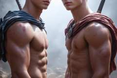 Hot & Sexy Male Warriors in Love